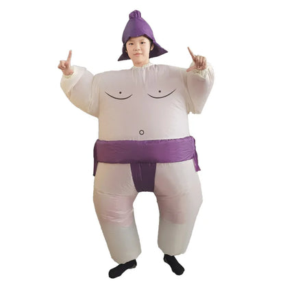 2023 New Sumo Wrestler Costume Inflatable Suit Blow Up Outfit Cosplay Party Dress for Kid and Adult