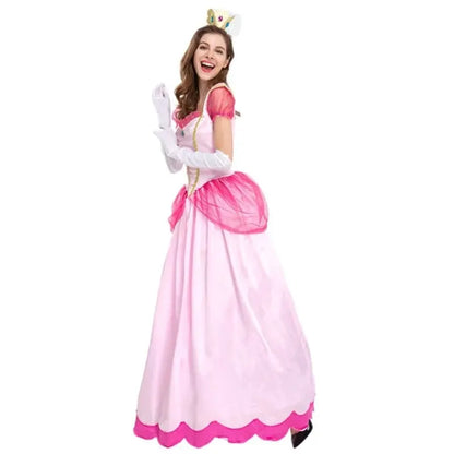 Nieuwe Prinses Jurk Paleis Party Koningin Rok Roze Perzik Bloesem Kleding Anime Halloween Kostuums voor Vrouwen