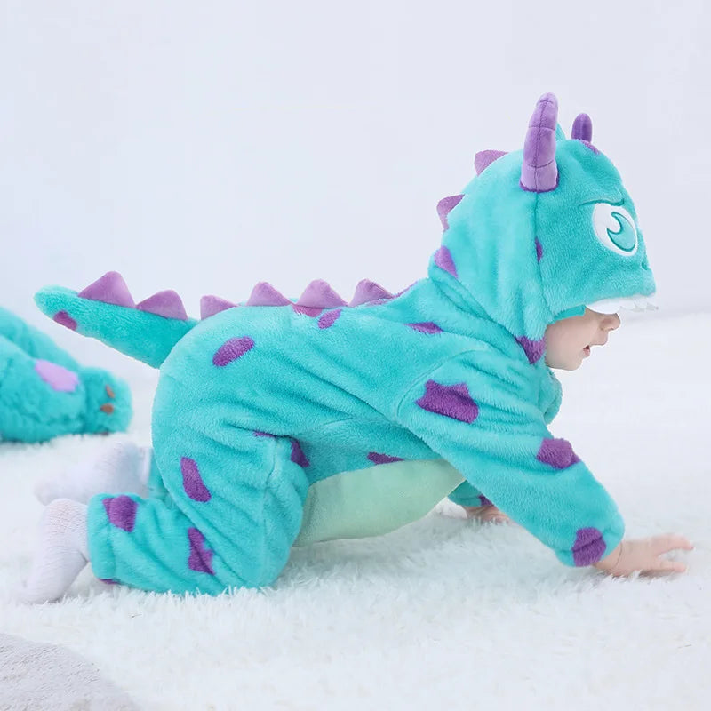 Bébé Sully barboteuse bleu chaud Onesie nouveau-né Bebes garçon fille vêtements Halloween vache Costumes dessin animé enfant en bas âge tenue mignon 0-3 ans