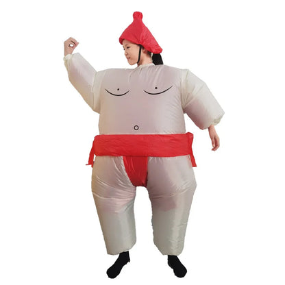 2023 New Sumo Wrestler Costume Inflatable Suit Blow Up Outfit Cosplay Party Dress for Kid and Adult