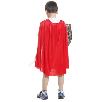 Child Greek Roman Warrior Gladiator Costume Boys Knight Cosplay Carnival Party Fancy Dress No Weapon