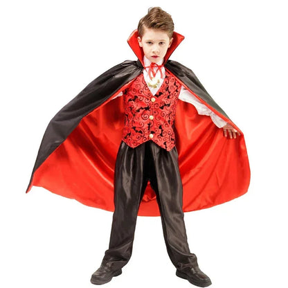Silisili AScary Vampire Boys Fantasia Halloween Cosplay Carnaval Party Kids Kind Earle Dracula Gothic Vampi 2025 ☆   Nieuw