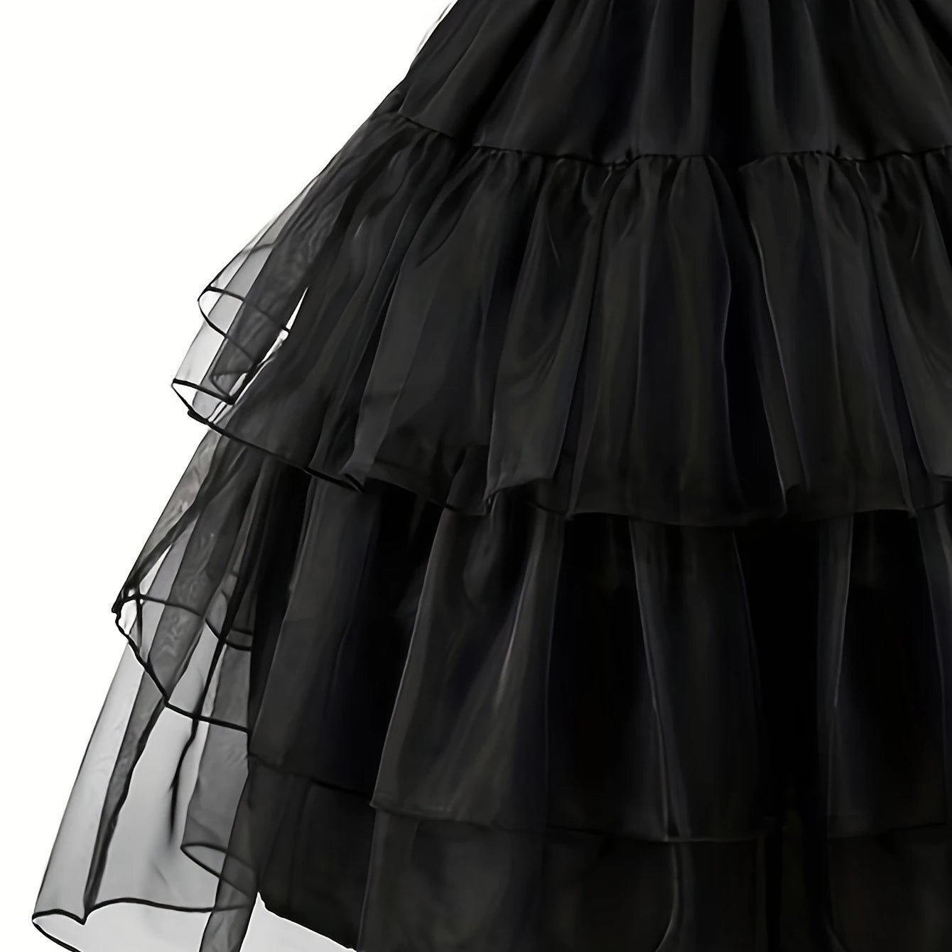 Robe de bal noire pour filles, Costume de Style gothique, robe de bal pour enfants, Halloween Cosplay, famille Adams, 2024