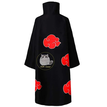 Bilibili Anime Akatsuki Cosplay Ninja Costume Uchiha Itachi rouge nuage cape Robe cape bandeau accessoires Halloween vêtements
