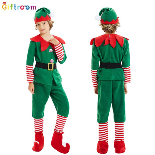 2025 Kinderen En Volwassenen Kerst Elf Kostuums, Kerstman Kostuum Sets, Groene Elfen, Halloween Cosplay, 2024 Nieuwe Producten