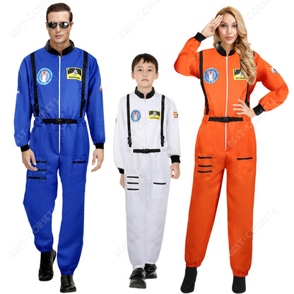 Volwassenen astronaut kostuum ruimtevaarder kostuum plus size vrouwen ruimte astronaut kostuum voor kinderen jumpsuit astronaut pak volwassenen