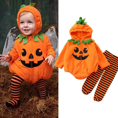 Ensemble de Vêtements d'Halloween Cosplay pour Bébé Fille et Garçon, Veste à Manches sulfavec Fermeture Éclair, Barboteuse à Capuche, Nouvelle Collection Automne