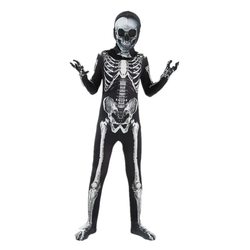 Costume Effrayant à Capuche pour Halloween pour Enfant Garçon, Tenue de ixde Mardi Gras