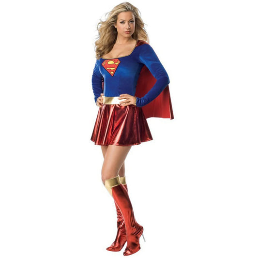 Costume de Cosplay de Super héros Sexy pour adultes, robe fantaisie de fête de carnaval d'halloween pour Wonder Girl avec couvre-chaussures