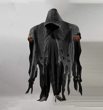 Unisex Halloween Ghost Dementors Cosplay Kostuum Gothic Horror Zombie Gescheurde Capes Met Capuchon Dag Van De Dode Partij Rekwisieten Mantels