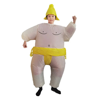 2023 New Sumo Wrestler Costume Inflatable Suit Blow Up Outfit Cosplay Party Dress for Kid and Adult