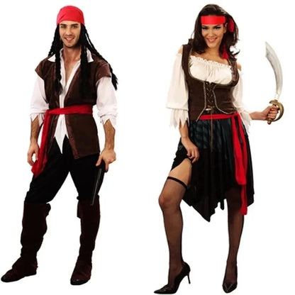 Costume de Cosplay Pirates des Caraïbes pour Homme et Femme, services.com Jack Rotterdam Row, Carnaval d'Halloween, Ensemble Sexy, 7.5
