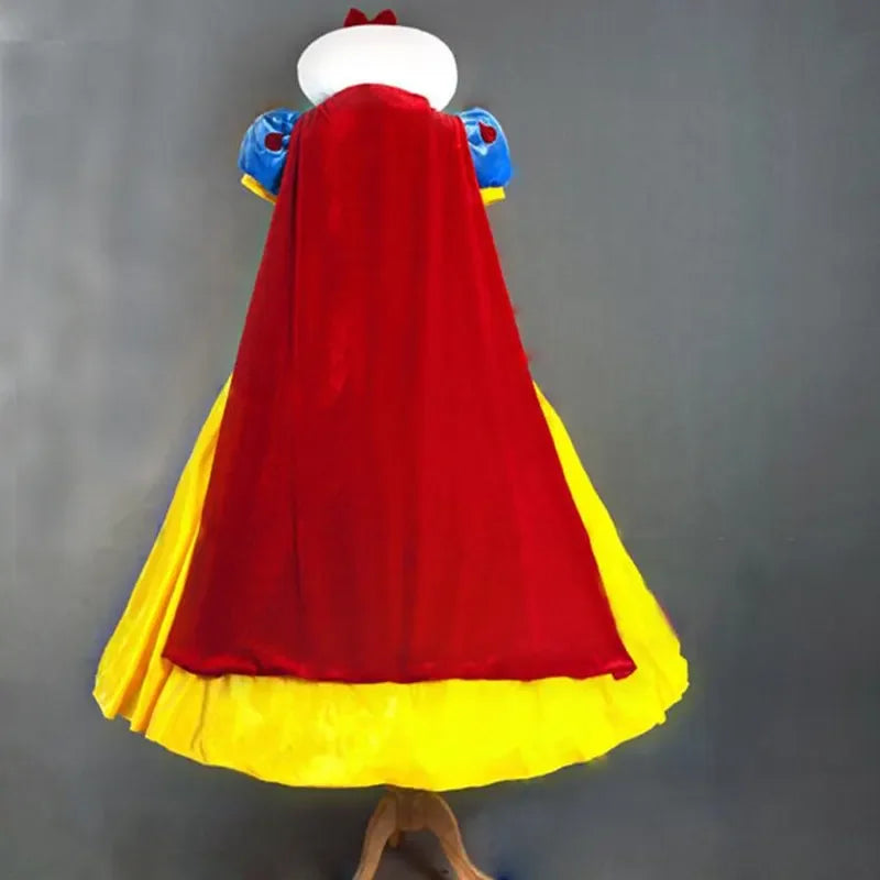 Cartoon Prinses Sneeuwwitje Halloween Party Kostuum Volwassen Cosplay Plus Size Jurk Meisje Prinses Jurk Vrouwen Volwassen Kleding