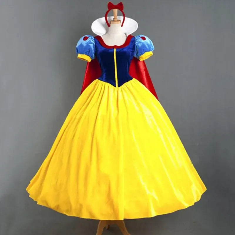 Cartoon Prinses Sneeuwwitje Halloween Party Kostuum Volwassen Cosplay Plus Size Jurk Meisje Prinses Jurk Vrouwen Volwassen Kleding