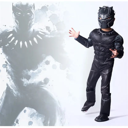 Costume de Cosplay de la fête d'halloween de haute qualité, panthère noire de la guerre civile, Costume de super-héros pour enfants, nouvelle collection 2024