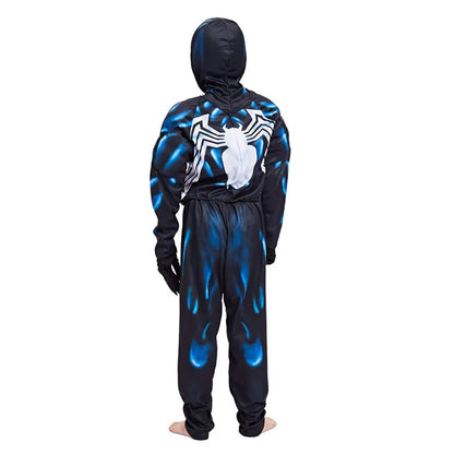 Costume de super-héros noir Spider Venom pour enfants, Costume fantôme, combinaison unisexe en Spandex 3D, body pour enfants