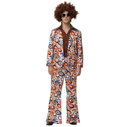 Halloween Party Disco Volwassen Koppels Hippie Kostuums Vrouwen Mannelijke 70s 80s Rock Disco Cosplay Outfits Dans Fantasia Kostuum