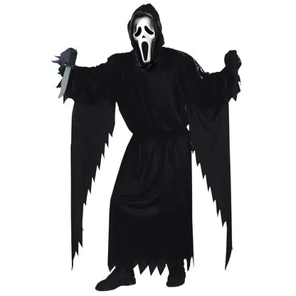 Costume Scream pour enfants, robe de paupières pour enfants, fête d'Halloween, horreur, mort, visage fantôme, garçons, adolescents