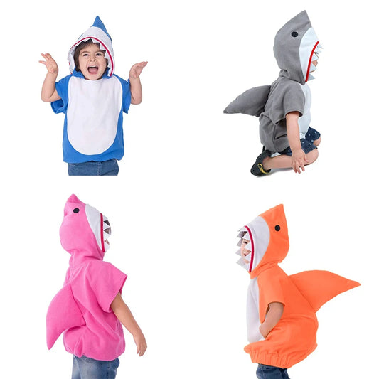 Costume de requin bleu pour bébés, Costume d'halloween pour enfants, sweat à capuche multicolore pour tout-petits, Cosplay, carnaval pourim, nouvelle collection 2022