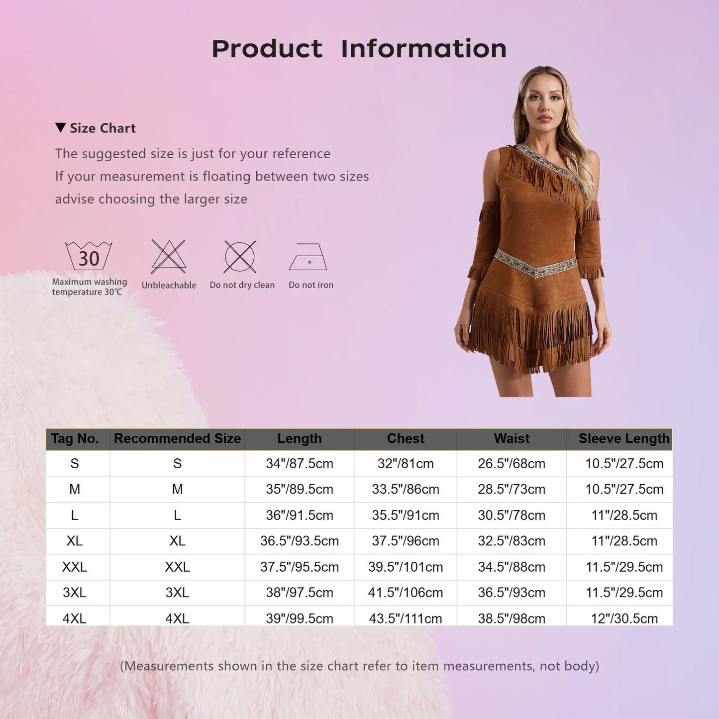 Indiase inheemse kostuums voor dames Savage Halloween Cosplay Aboriginal Outfit Hunter Mouwloze franjejurk met één schouder