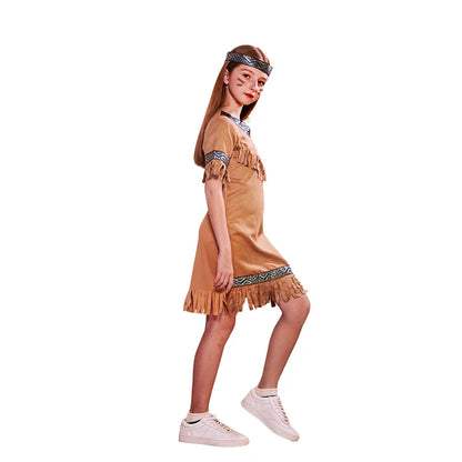 Costume de Cosplay indien drôle pour garçons et filles, tenues d'halloween amérindiennes, robe fantaisie de carnaval de pâques pourim