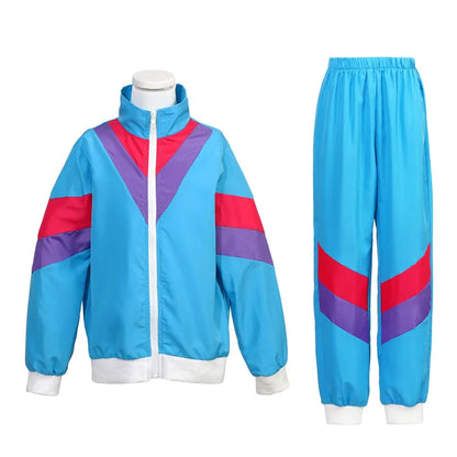 Vêtements de sport de gymnastique pour garçons, Costume Hip Hop des années 90 pour enfants, veste Streetwear Vintage des années 80, Costume Disco, haut et pantalon, cadeau de fête