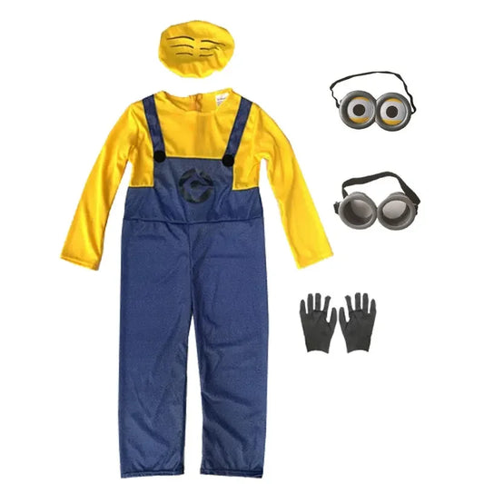 Costume de Cosplay de famille complète de réparateur jaune, combinaisons de mascarade, déguisement de fête de carnaval, Despicable Me