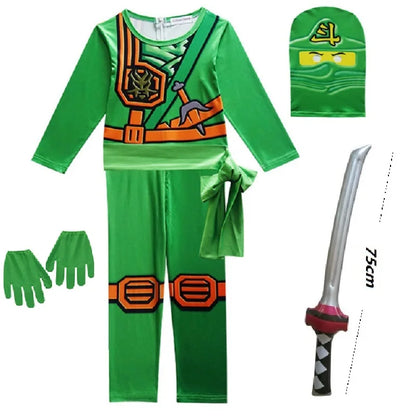 NINJA cosplay kostuum jongens en meisjes jumpsuit set Halloween Kerstmis geavanceerde nieuwste Ninja cosplay kostuumfeest
