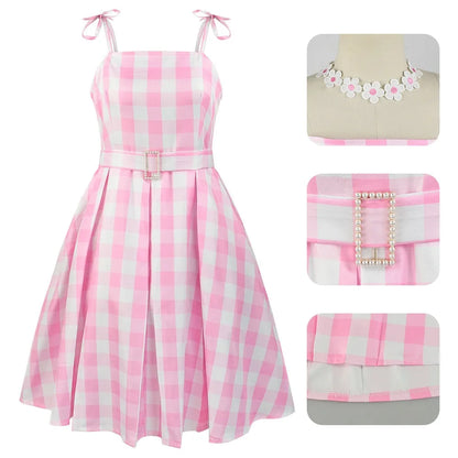 Costume de Cosplay de princesse rose pour femmes, robe Margot Bar Bii, tenues d'halloween mignonnes pour filles et femmes, jeu de rôle