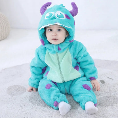 Bébé Sully barboteuse bleu chaud Onesie nouveau-né Bebes garçon fille vêtements Halloween vache Costumes dessin animé enfant en bas âge tenue mignon 0-3 ans