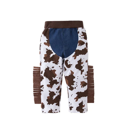 4 STKS Cowboy Dress Up Outfits Past Baby Jongens Kleding Vest + Sjaal + Broek + Hoeden Voor Peuter Purim Halloween Carnaval Verjaardag kostuum