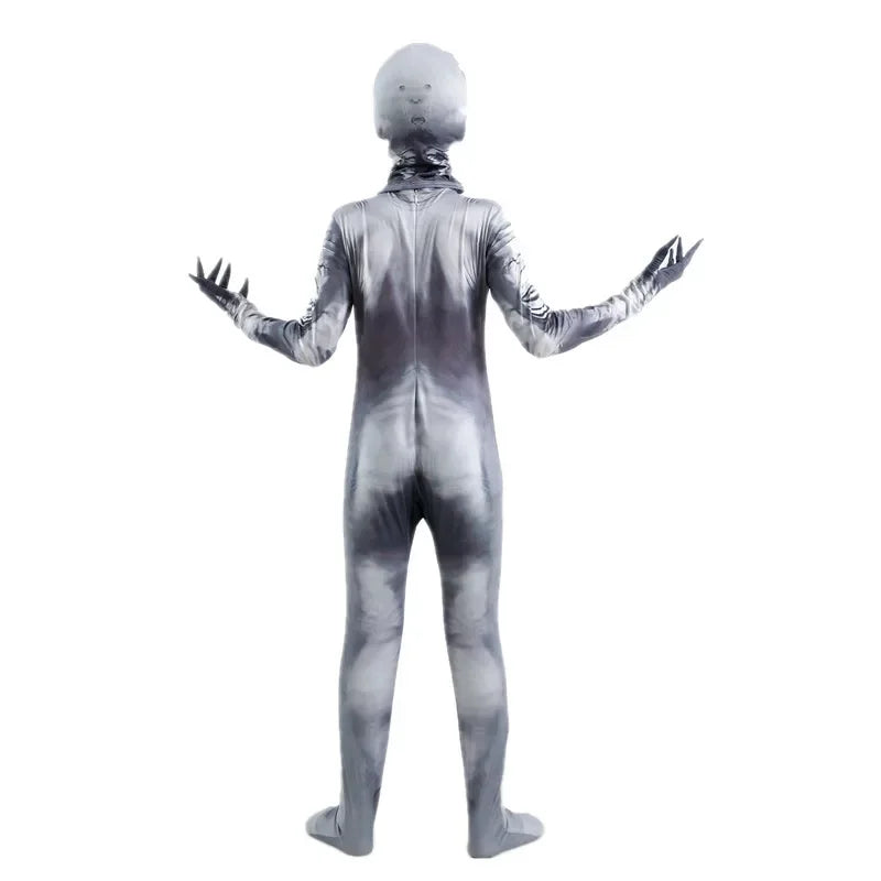 Combinaison squelette de venin imprimé dessin animé, Costume d'horreur d'halloween Grim Reaper, masque de jeu de rôle pour adulte, déguisement