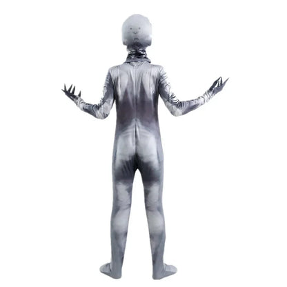 Combinaison squelette de venin imprimé dessin animé, Costume d'horreur d'halloween Grim Reaper, masque de jeu de rôle pour adulte, déguisement