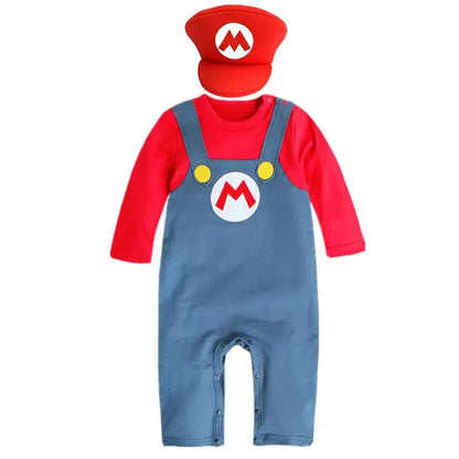 Body à capuche pour bébé garçon, Anime frères, automne et hiver, Section fine, polaire, manches longues, Costume de fête, de vacances, rouge