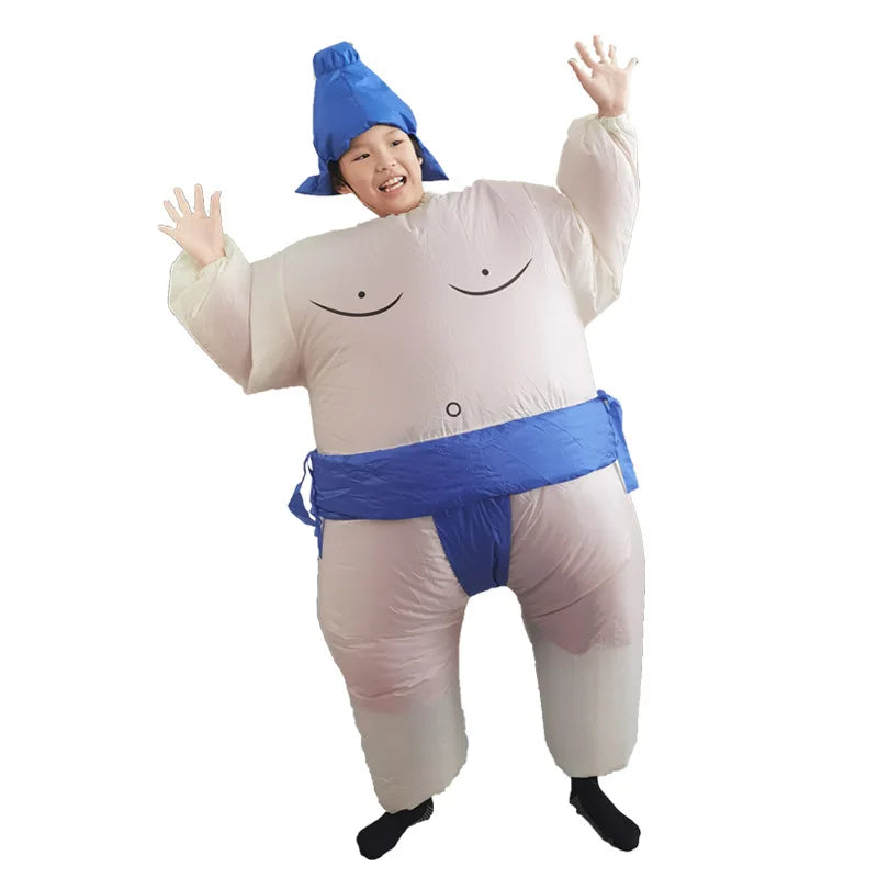 2023 New Sumo Wrestler Costume Inflatable Suit Blow Up Outfit Cosplay Party Dress for Kid and Adult