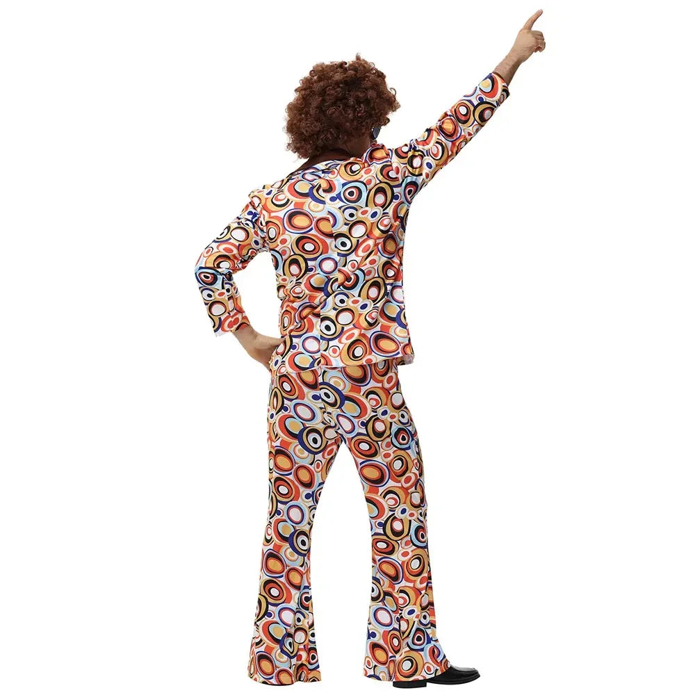 Halloween Party Disco Volwassen Koppels Hippie Kostuums Vrouwen Mannelijke 70s 80s Rock Disco Cosplay Outfits Dans Fantasia Kostuum