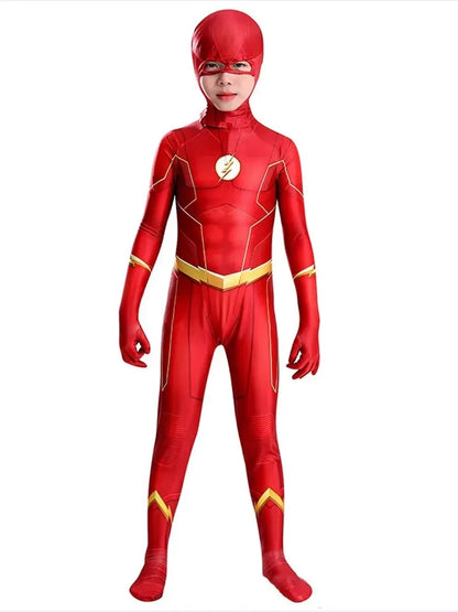 Flash homme adulte enfants body Cosplay Costumes super-héros Flash enfants body Halloween noël carnaval fête habiller