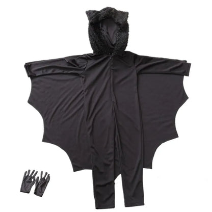 Kids Unisex Vampier Capuchon Kostuum Kind sexy cosplay Jumpsuit Halloween Cosplay Kostuum Set Handschoen cadeau vestidos de fiesta