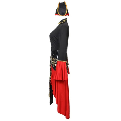 Female Caribbean Pirates Captain Cosplay Costume Halloween Suit Gothic Jack Woman Fancy Dress Role Playing Cosplay Suit Fancy