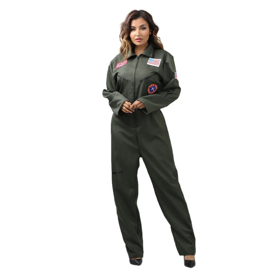 Uniforme de pilote de pistolet supérieur de carnaval d'halloween, Costume de scène de spectacle de groupe de jeux de sport de fête, nouvelle collection