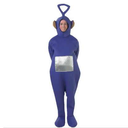 Teletubbies Lala Costume - Unisex Adult Soft Long Sleeve Pajamas Set, Cosplay Home Clothes for Halloween Party Wear
