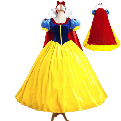 Cartoon Prinses Sneeuwwitje Halloween Party Kostuum Volwassen Cosplay Plus Size Jurk Meisje Prinses Jurk Vrouwen Volwassen Kleding