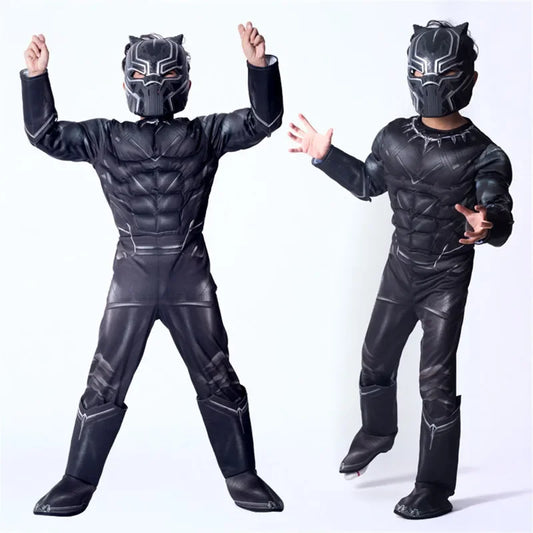Costume de Cosplay de la fête d'halloween de haute qualité, panthère noire de la guerre civile, Costume de super-héros pour enfants, nouvelle collection 2024