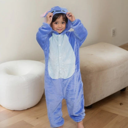 Lilo Stitch Cosplay Costume Garçons Filles Spiderman Pyjamas Peluche Hiver Vêtements Chauds pour Garçons Filles Halloween Cadeaux De Noël