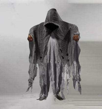 Unisex Halloween Ghost Dementors Cosplay Kostuum Gothic Horror Zombie Gescheurde Capes Met Capuchon Dag Van De Dode Partij Rekwisieten Mantels