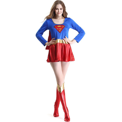 Costume de Cosplay de Super héros Sexy pour adultes, robe fantaisie de fête de carnaval d'halloween pour Wonder Girl avec couvre-chaussures