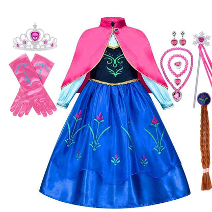 Robe de princesse pour filles, Costume d'halloween Disney Cosplay cendrillon blanche-neige aurore raiponce, robes de fête d'anniversaire pour enfants