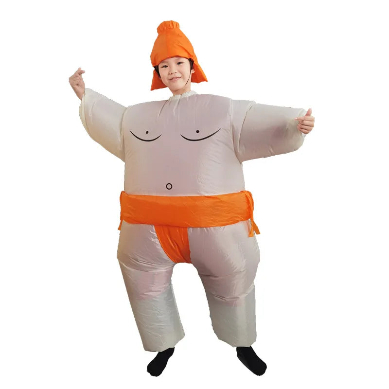 2023 New Sumo Wrestler Costume Inflatable Suit Blow Up Outfit Cosplay Party Dress for Kid and Adult