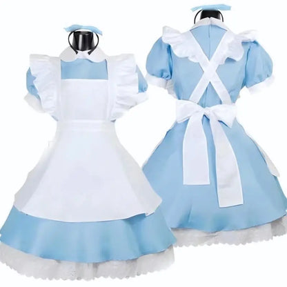 Vrouwen Lolita Jurk Meid Schort Fantasia Carnaval Rok Cosplay Kostuums Halloween Kleding Maskerade Partij Alice In Wonderland