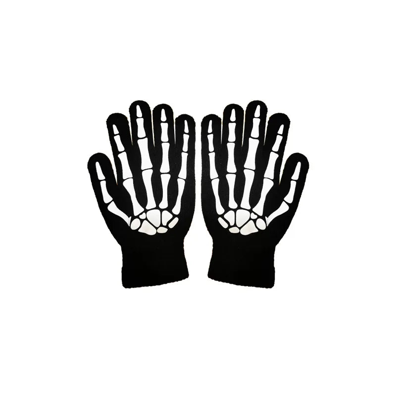 Hot1/4Piece set Halloween Party Role Playing Children Adult Death Black Cloak Halloween Skull Ball Costume Prop Set Holiday Gif